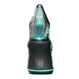 CARTA 3 smart rig in black silicone with a clear faceted glass top and green LED light accents