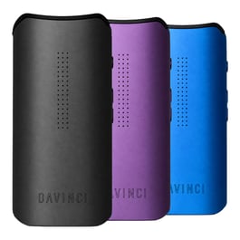 DaVinci IQ Core vaporizer shown in 3 different color variations