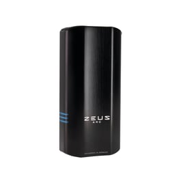 Black Zeus Arc S2 portable vaporizer side view - compact design with USB-C charging and haptic feedback for herbs and concentrates