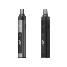 XMax v4 Pro portable vaporizer is shown in two different color options: black and silver