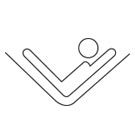 Stickman lying down outline